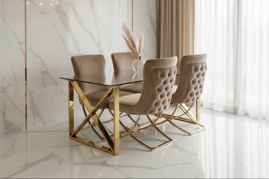 TABLE REPAS KENSY GOLD