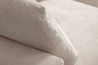 Canapé JULIA Modulable Velours Blanc 4+1 Pouf