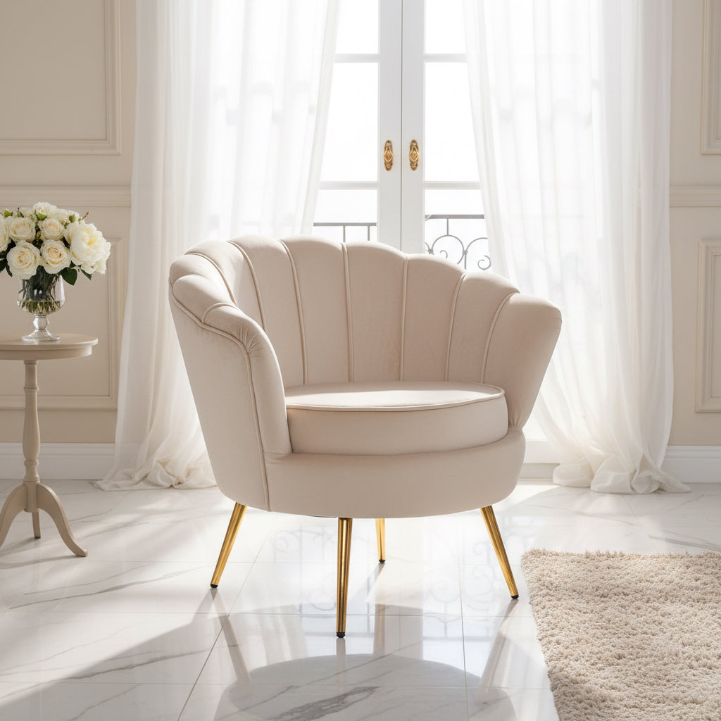 FAUTEUIL NYMPHEA GOLD BEIGE