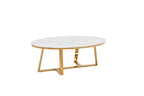 TABLE BASSE GAMMA GOLD MARBRE BLANC