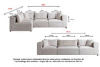 Canapé Azra Modulable Velours Blanc cassé