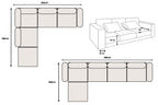 Canapé Elégance Chenille Modulable Blanc cassé 4+1 Pouf