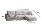 Canapé Julia Modulable Chenille  3+1 Pouf
