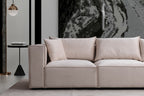 Canapé Elégance Velours Modulable 3+1 Pouf