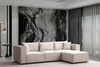 Canapé Elégance Velours Modulable 3+1 Pouf