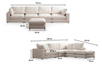Canapé Julia Modulable Chenille  4+1 Pouf