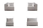 Canapé Azra Modulable Chenille Blanc cassé