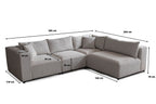 Canapé Azra Modulable Chenille Blanc cassé