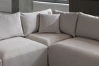 Canapé Azra Modulable Chenille Blanc cassé