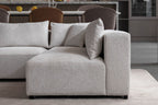 Canapé Azra Modulable Chenille Blanc cassé